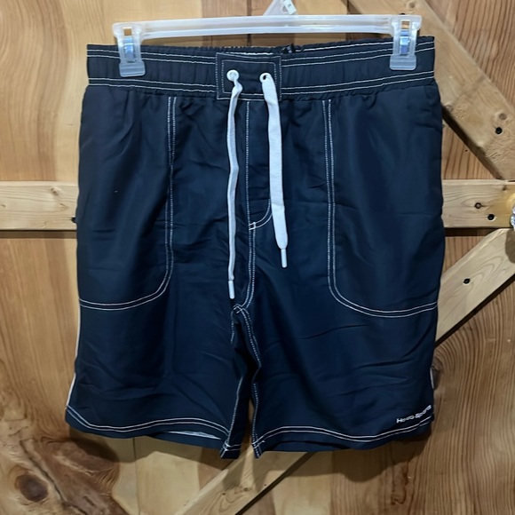 New with tags HODO SPORTS / swim trunks with liner size medium navy blue - Picture 1 of 9